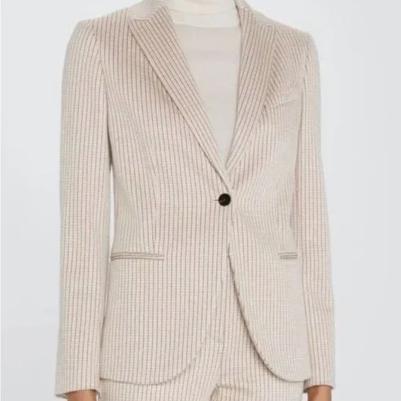 Theory Staple Blazer in Stanton Knit Blush - Picture 6 of 6